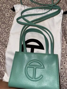 Telfar Mini Crossbody Bag in Mint Green